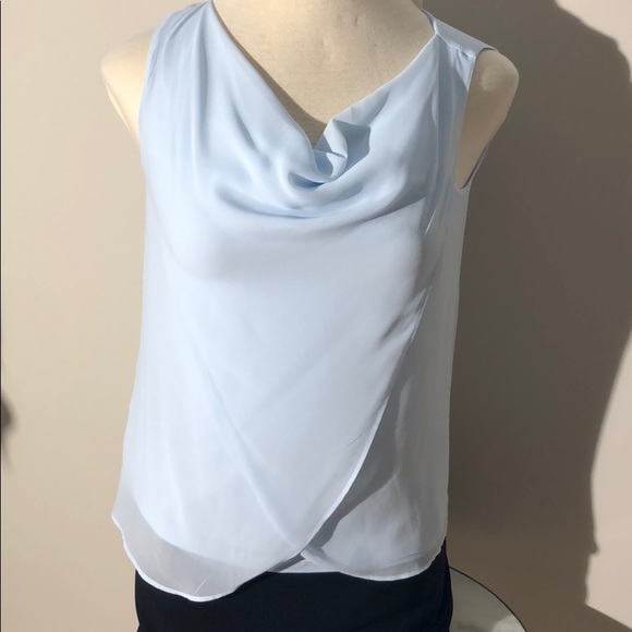 Ann Taylor | Tops | Light Blue Cowlneck Top | Poshmark